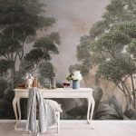 Vintage trópusi erdő mintás fotótapéta 368x254cm