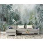 Zöld trópusi levelek fotótapéta 208x146cm