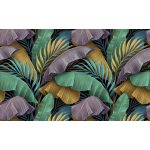 Színes trópusi levélmintás fotótapéta 416x254cm