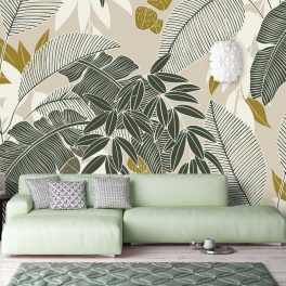Modern levélmintás fotótapéta 400x280cm