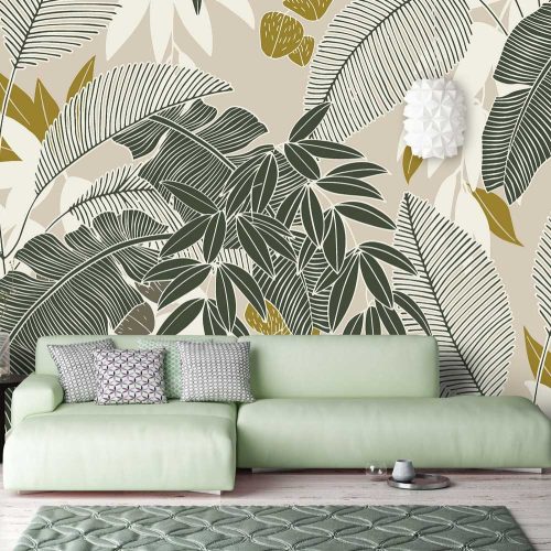 Modern levélmintás fotótapéta 400x280cm