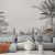 Rajzolt mediterrán tájkép mintás fotótapéta 350x250cm