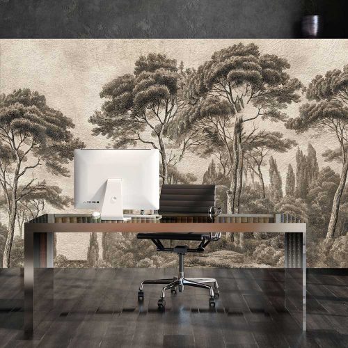 Vintage erdő mintás fotótapéta 368x254cm