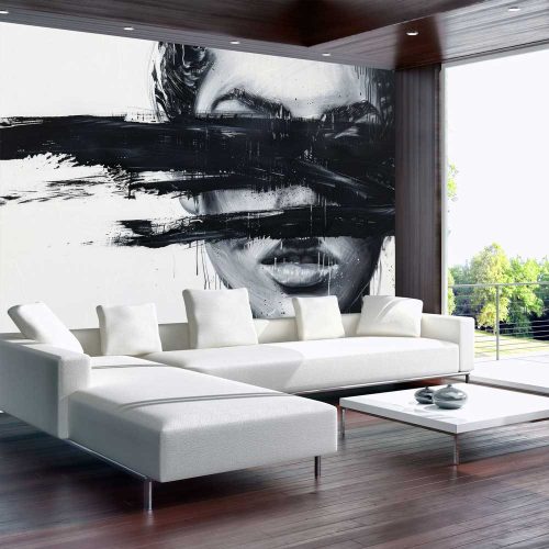 "Rejett szépség" absztrakt női portré mintás fotótapéta 368x280cm