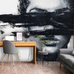 "Rejett szépség" absztrakt női portré mintás fotótapéta 368x254cm