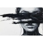 "Rejett szépség" absztrakt női portré mintás fotótapéta 208x146cm