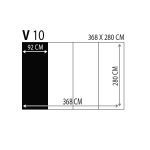 Antik fal pálmalevél mintával fotótapéta 368x280cm