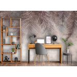 Antik fal pálmalevél mintával fotótapéta 460x300cm