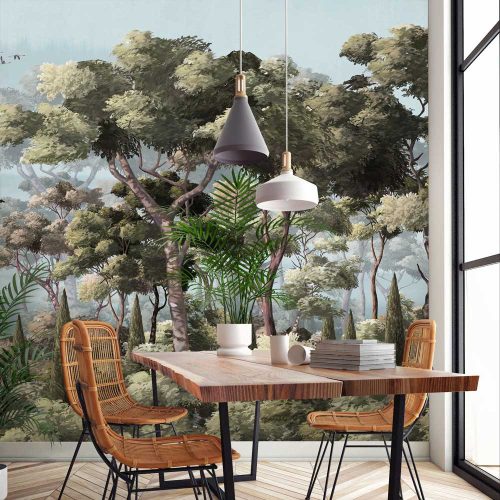 Mediterrán lombkorona mintás fotótapéta 208x146cm