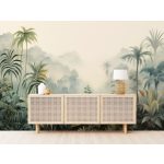 Ködös dzsungel mintás fotótapéta 208x146cm