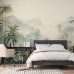 Ködös dzsungel mintás fotótapéta 312x219cm