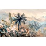 Festett trópusi táj virágokkal fotótapéta 416x290cm