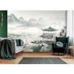 Japán kerti tó mintás fotótapéta tavirózsával 460x300cm