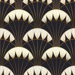 Arany fekete színű Art Deco stílusú vlies tapéta