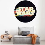 Star Wars retró logó kör alakú öntapadós tapéta