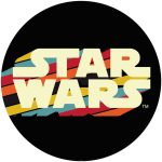 Star Wars retró logó kör alakú öntapadós tapéta