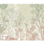 Pasztell levél sziluett mintás vlies fotótapéta