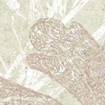 Pasztell levél sziluett mintás vlies fotótapéta