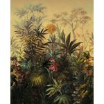 Akvarell levél és virágmintás vlies fotótapéta