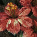 Akvarell levél és virágmintás vlies fotótapéta