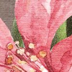 Rózsaszín liliom és nagy levélmintás vlies fotótapéta