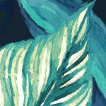 Óriás színes trópusi levelek mintás fotótapéta