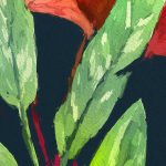 Óriás színes trópusi levelek mintás fotótapéta