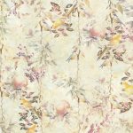 Színes papagáj és gyümölcs mintás fotótapéta