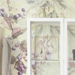 Színes papagáj és gyümölcs mintás fotótapéta