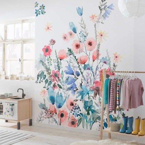 Akvarell virágok fotótapéta