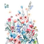 Akvarell virágok fotótapéta