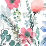 Akvarell virágok fotótapéta