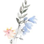 Akvarell virágok fotótapéta