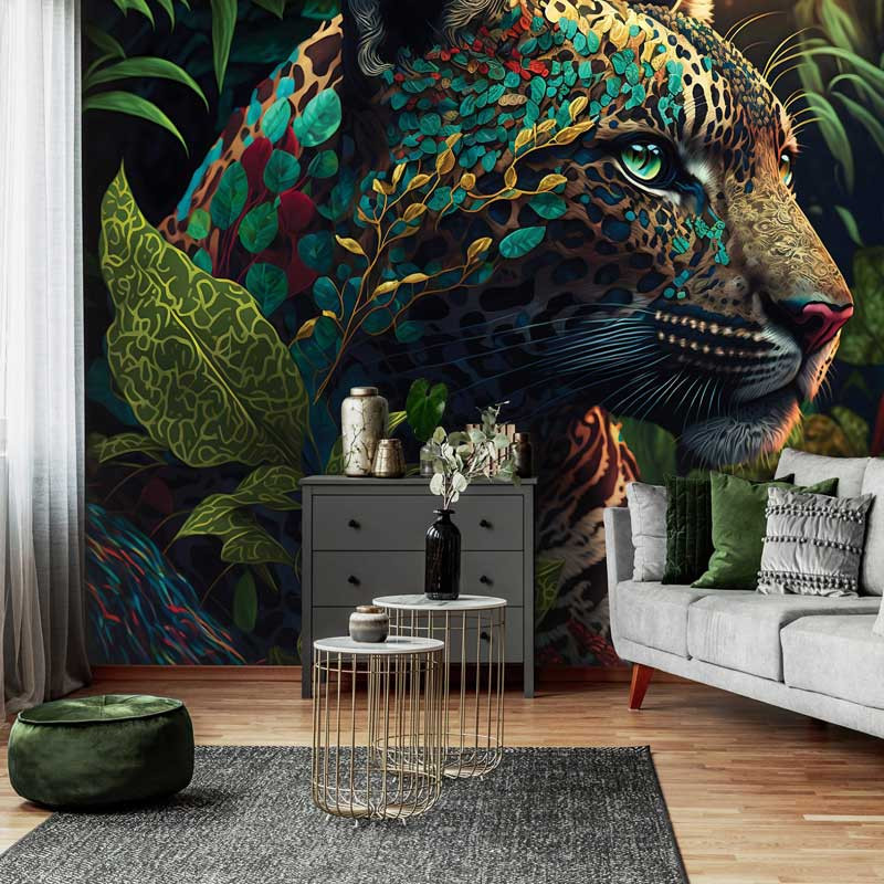 Absztrakt leopárd mintás fotótapéta 254x184cm